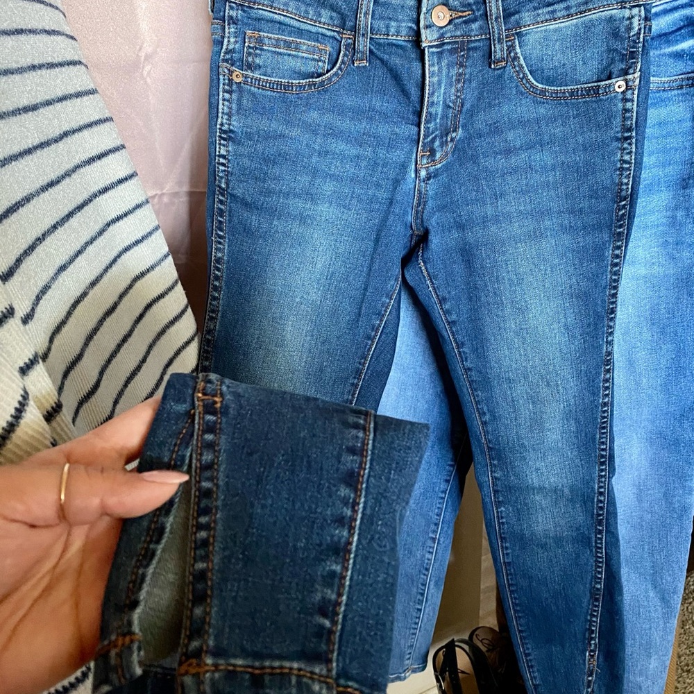 Pilcro and letterpress Anthropologie skinny jeans